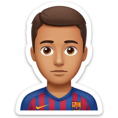 A person with the Barca team shirt  sticker