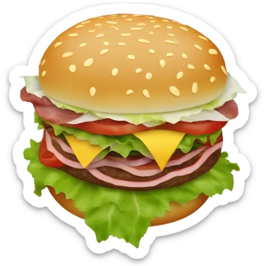 Hamburger rose sticker