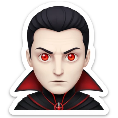 Evil, shadowie Male lord with Red glowing eyes and  sticker