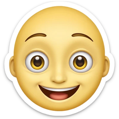 Grinning face sticker