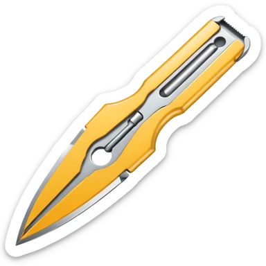 generate me a metalic cutter sticker