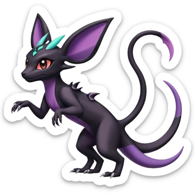Shiny Salandit-Noivern-Umbreon-Espeon-Hybrid (Full body) sticker