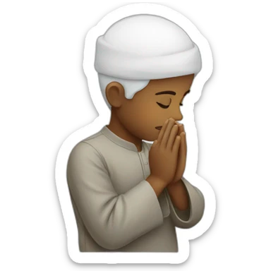 Muslim praying sticker