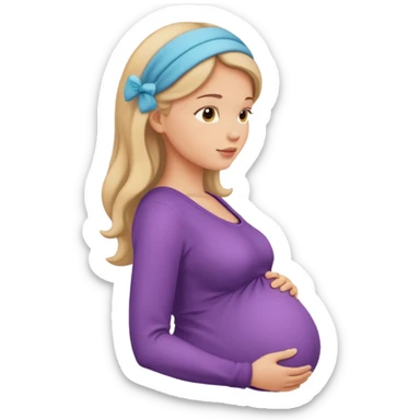 pregnant woman side profile sticker