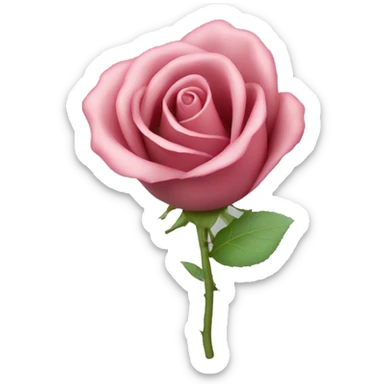 Rolled up rose petal with smoke coming out of it  sticker