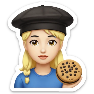 Siyah saç sarı saç oreo sticker