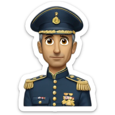 Eric Zemmour tenue militaire sticker