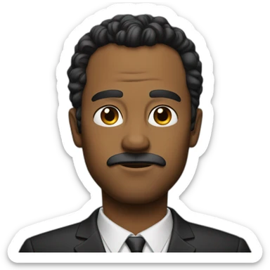 actor's and diplomat's serious real half body sticker