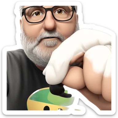 bearded guy in glasses sticker