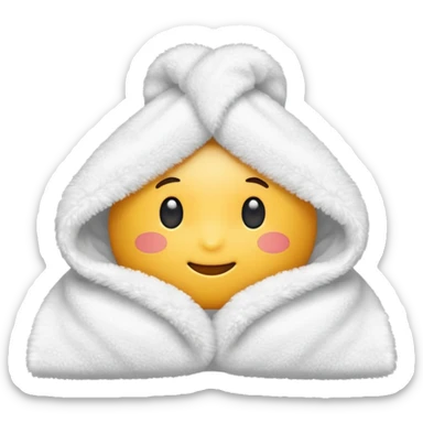 white Towel  sticker