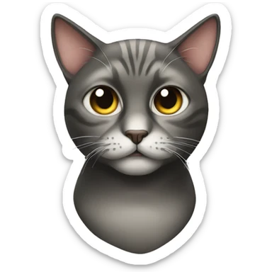 One eyed cat sticker