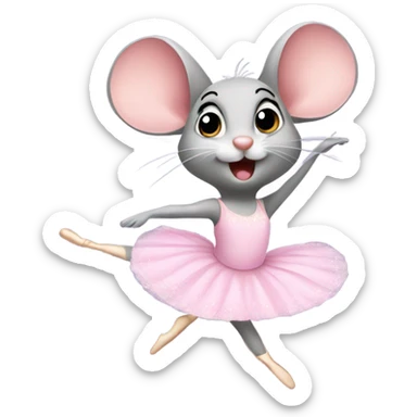 Ballerina mouse  sticker