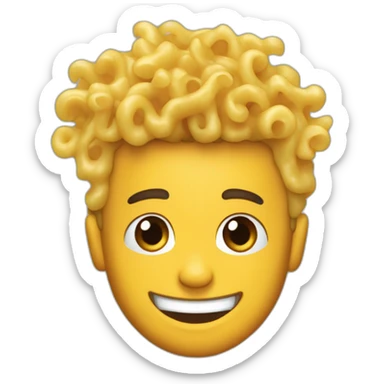 Neymar mac and cheese hair sticker