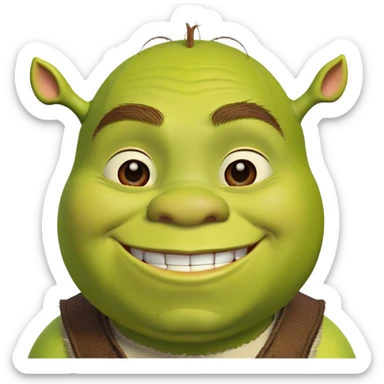 Crée un emoji Shrek  sticker