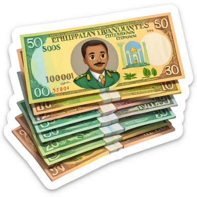 Ethiopia money sticker