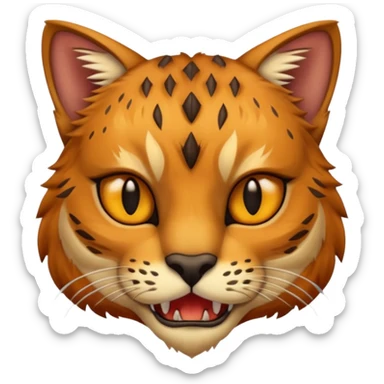 prehistoric cat wearing animal skin sticker