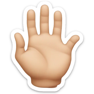 Hand doing heart  sticker