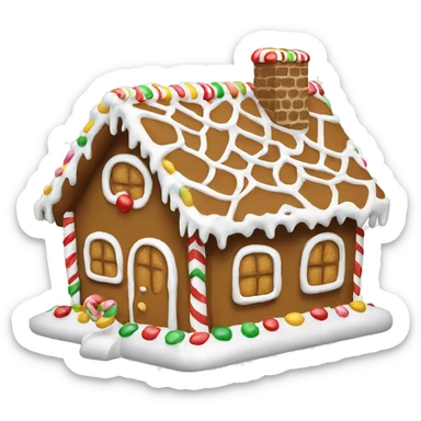 Gingerbread house white sticker
