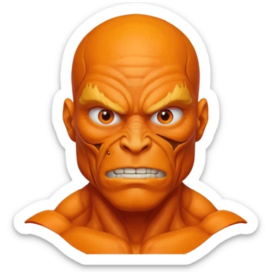 orange mutant human sticker