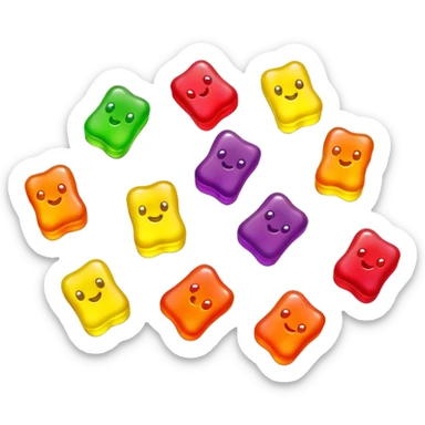 generate an emoji-style image of gushers gummy sticker