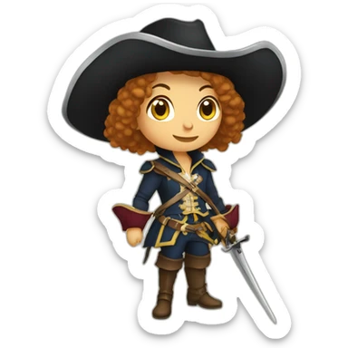 musketeer women sticker