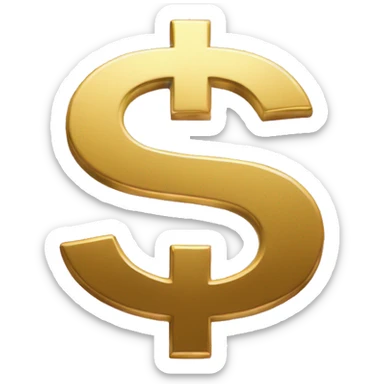 pink and gold dollar sign sticker