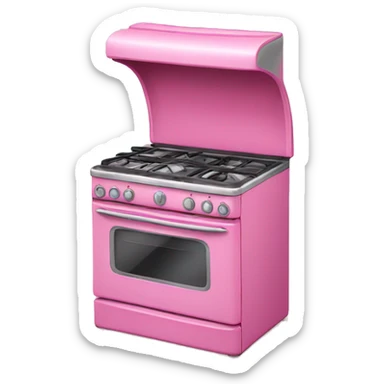 Pink stove  sticker