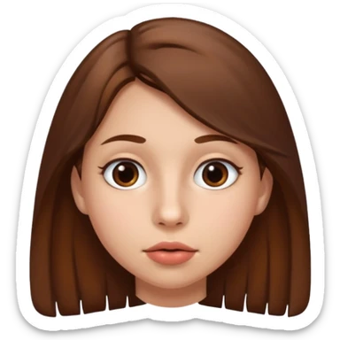 Adolescente mujer, piel clara, lunar arriba de la boca sticker