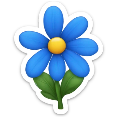blue-flower sticker
