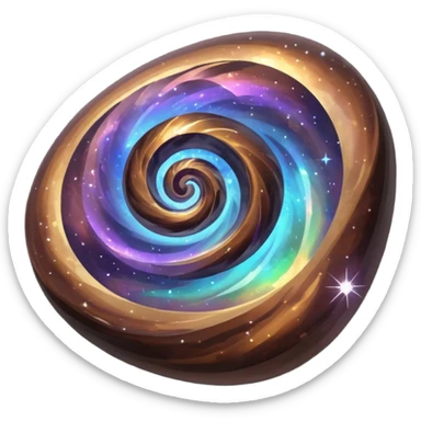 dark brown nebula crystal sticker