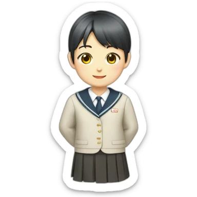 Japanese school uniform sticker