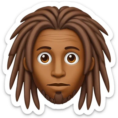 nonchalant dreadhead  sticker