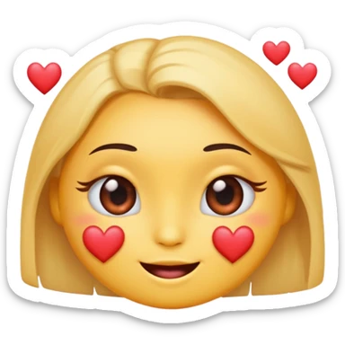 an emotional emoji with so much love and long lashes  sticker