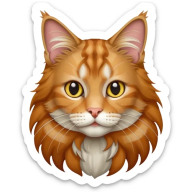 maine coon roux et gris rayé sticker