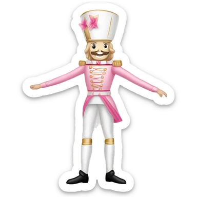 Light pink nutcracker sticker