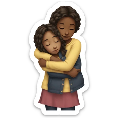 Sister Hugging younger sister sticker