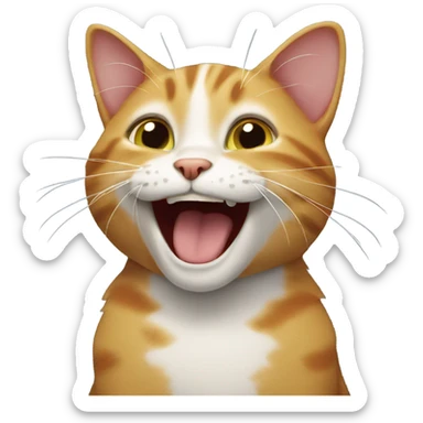 cat laugh sticker