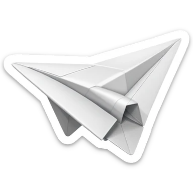 paper airplane sticker