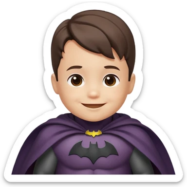A toddler Batman in capes sticker