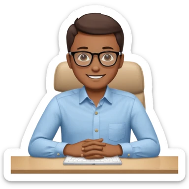 Feeling relaxed and happy at office sticker