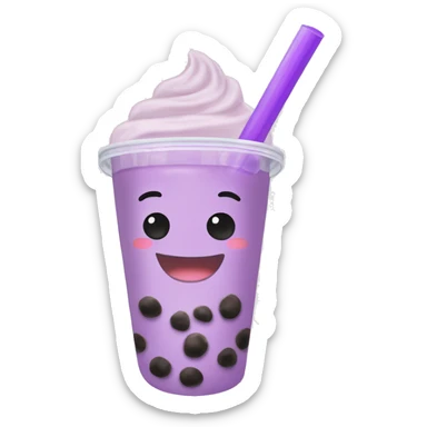 bubble tea taro sticker