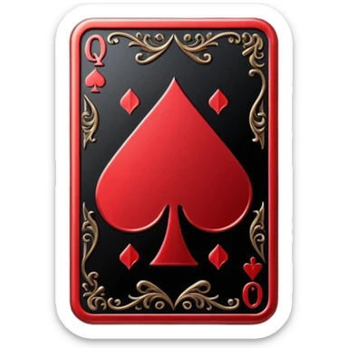 Jack of Spades with out the card only the symbols sticker