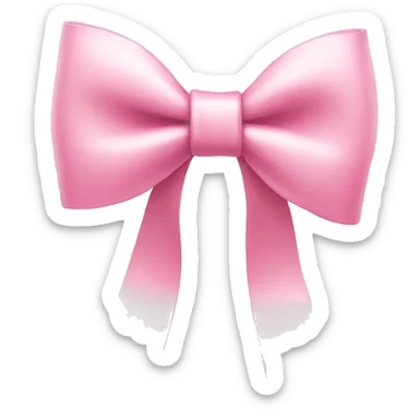 light pink bow sticker