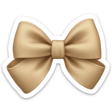 Beige bow sticker