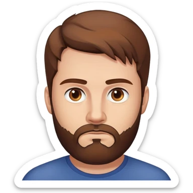 "- Nam
- 30 tuổi
- Da trắng
- Tóc nâu 
- Râu quai nón nâu
- Mặt nghiêm túc
" sticker