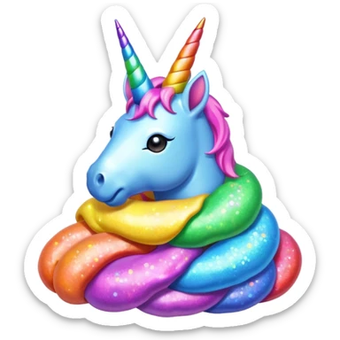 Unicorn poop sticker