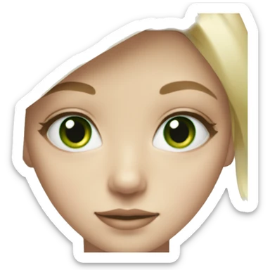 Blonde girl with green eyes with iqos on hand sticker