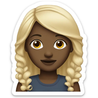 twins female light skin dark skin sticker