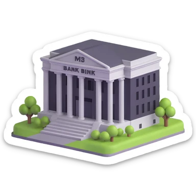 bank building sticker