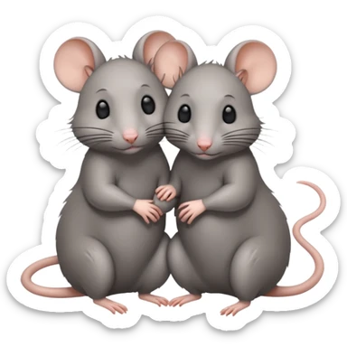 Two lesbian rats sticker
